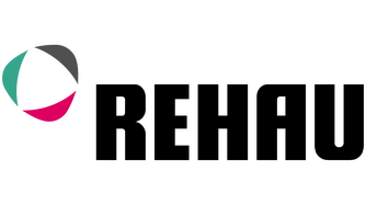 Logo Rehau – wysokiej jakości profile PVC oferowane przez VINDO do domów i obiektów komercyjnych.