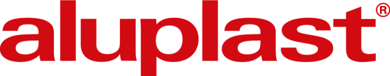 ALUPLAST Logo Aluplast – renomowane profile okienne PVC stosowane przez VINDO w nowoczesnej stolarce okiennej.